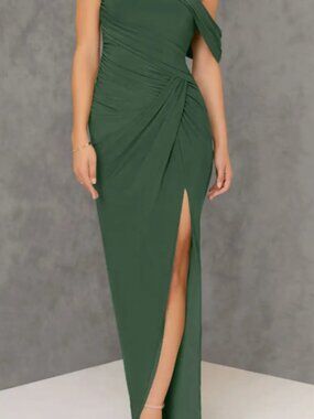 Azazie Rorie Dress in Color Eucalyptus